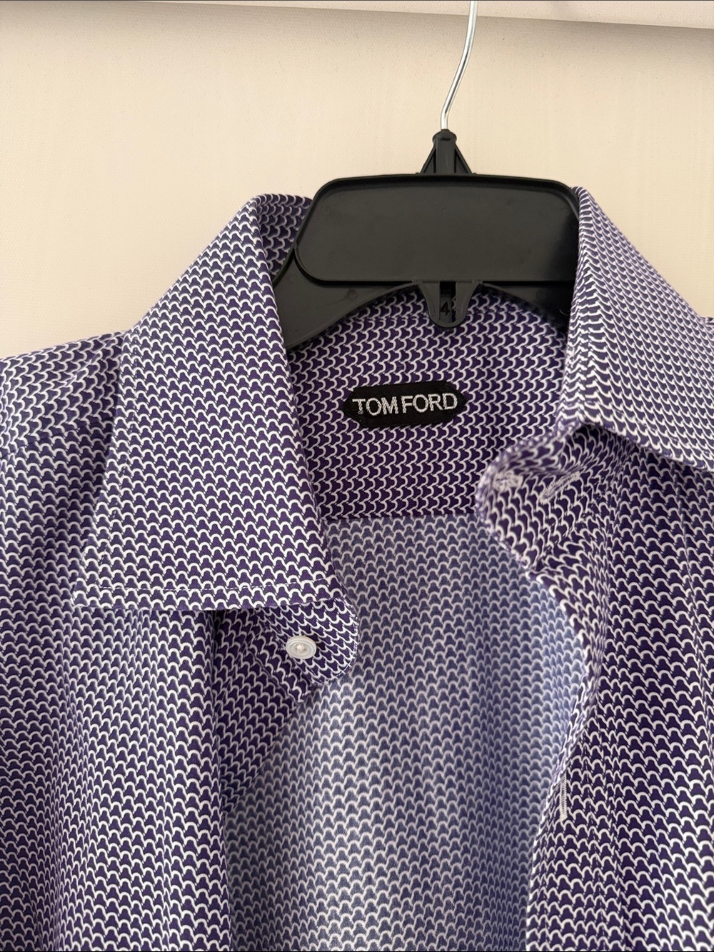 Tom Ford Men's Purple Micro-Pattern Dress Shirt